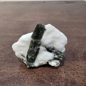 Green Tourmaline in Quartz Matrix
